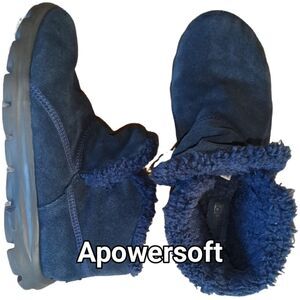 Skechers GO Everywhere Blue Suede Booties